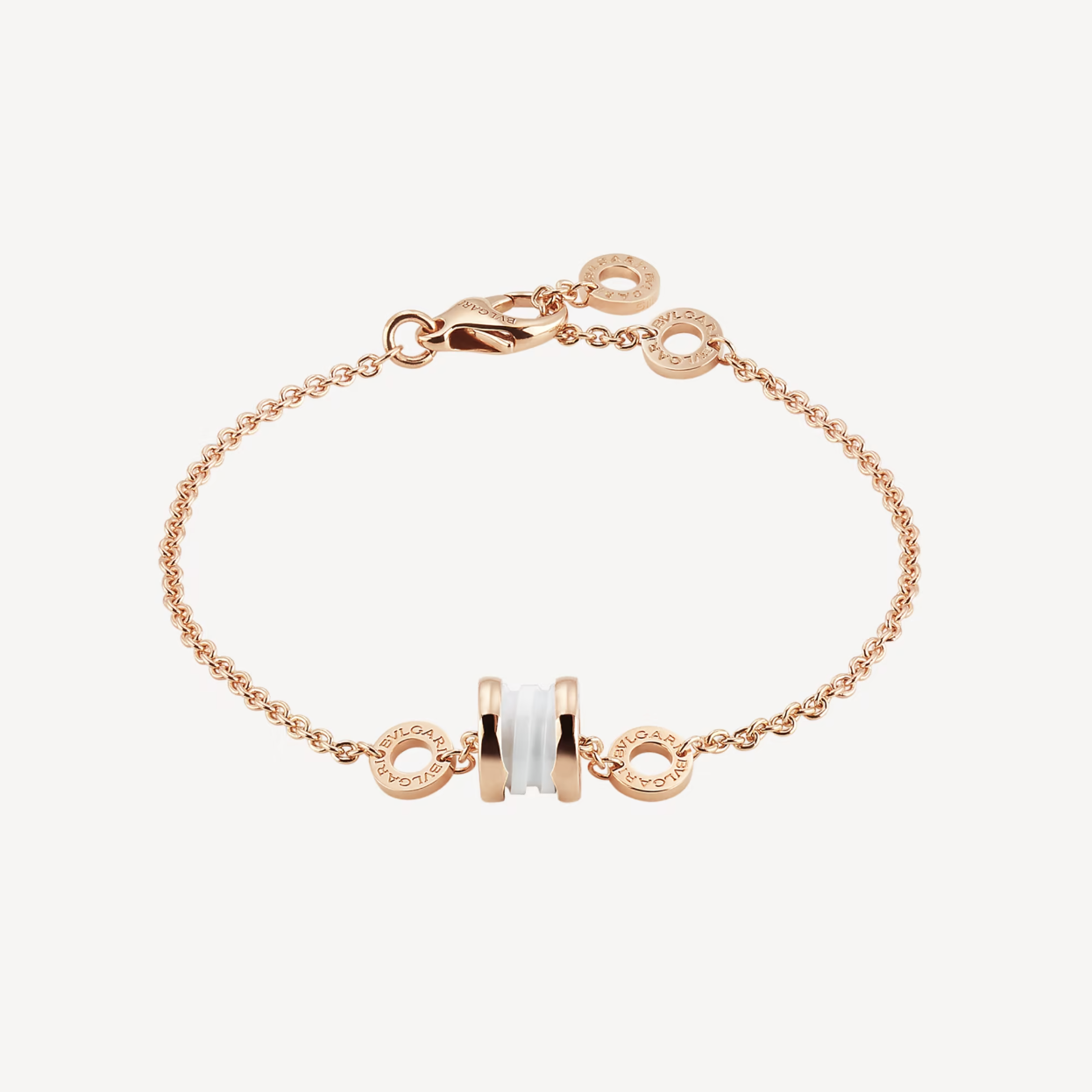 [LORA]ZERO 1 SOFT PINK GOLD AND WHITE CERAMIC BRACELET