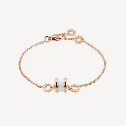 [LORA]ZERO 1 SOFT PINK GOLD AND WHITE CERAMIC BRACELET