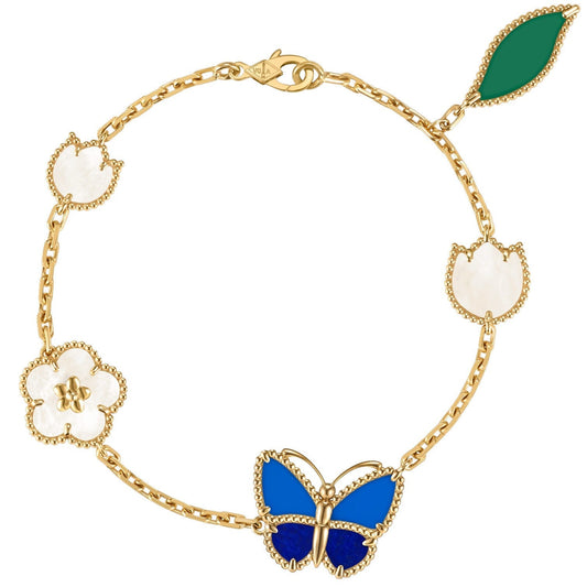 [LORA]LUCKY SPRING BUTTERFLY 5 MOTIF BRACELET