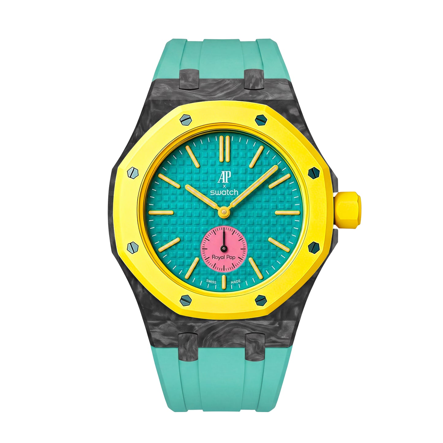 Royal Oak Pop Exclusive Carbon‑fiber Case & Silicone Strap
