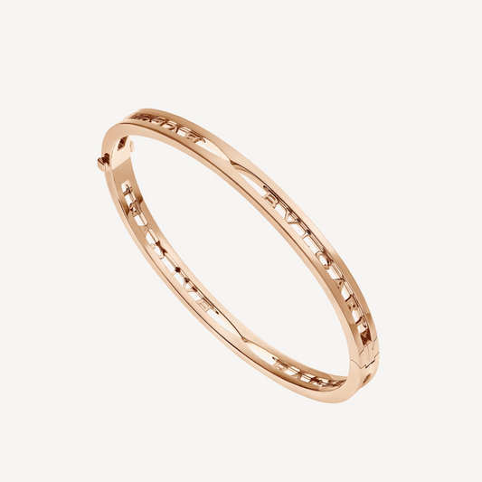 [LORA]ZERO 1 SPIRAL LOGO PINK GOLD BRACELET