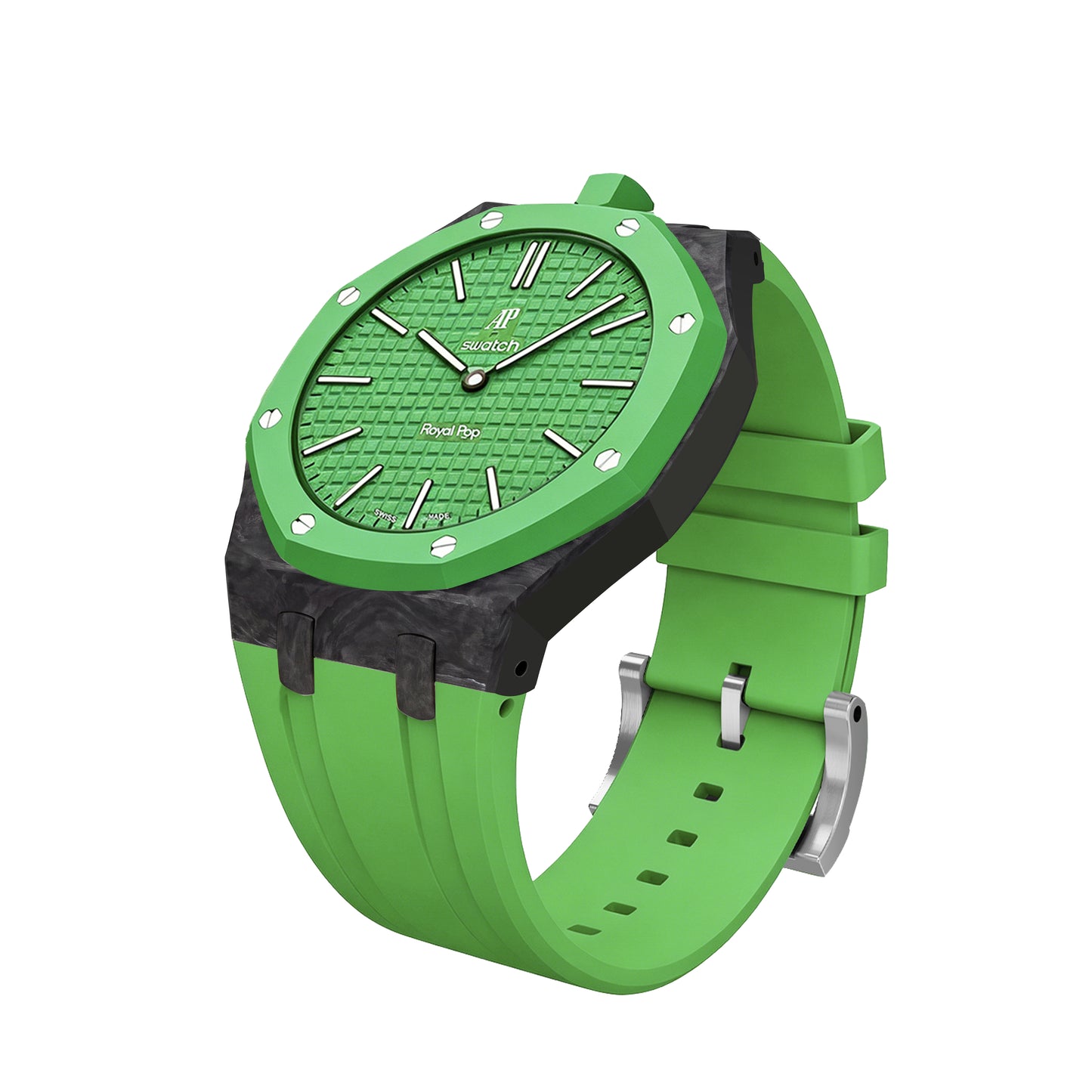 Royal Oak Pop Exclusive Carbon‑fiber Case & Silicone Strap