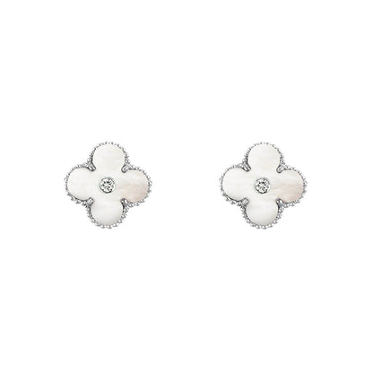 [Lora]CLOVER SILVER 15MM EARRINGS COLLECTION