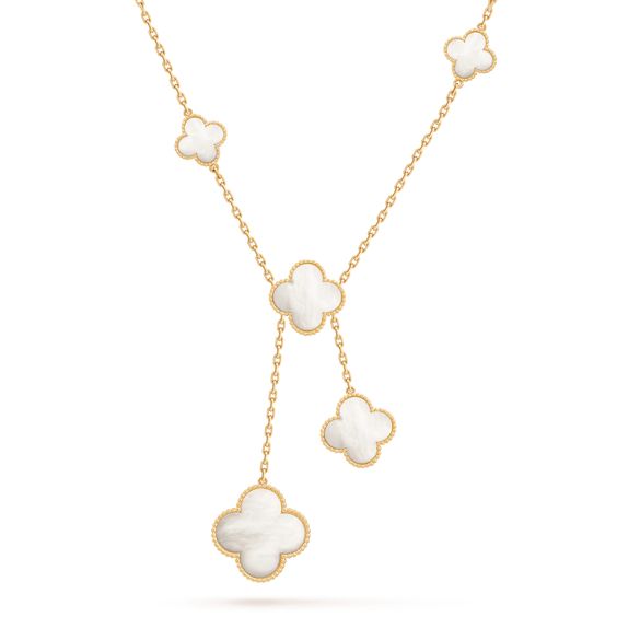 [Lora]CLOVER MOTHER OF PEARL NECKLACE 6 MOTIF