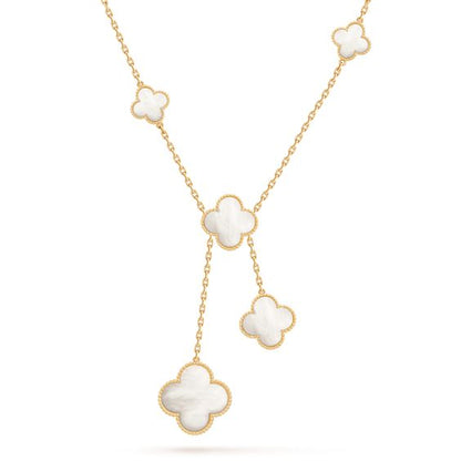[Lora]CLOVER MOTHER OF PEARL NECKLACE 6 MOTIF