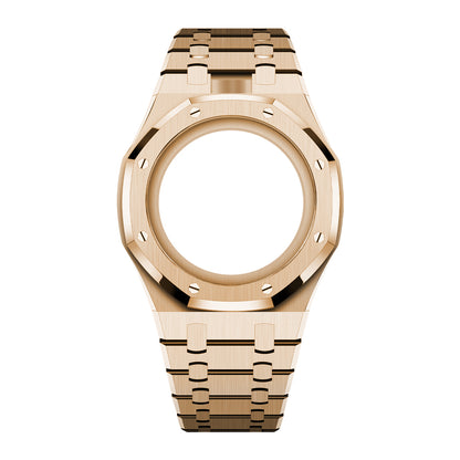 Strap For Ap Swatch Royal Oak Pop Exclusive Steel Case & Strap Full‑wrap Embedded Watch Band