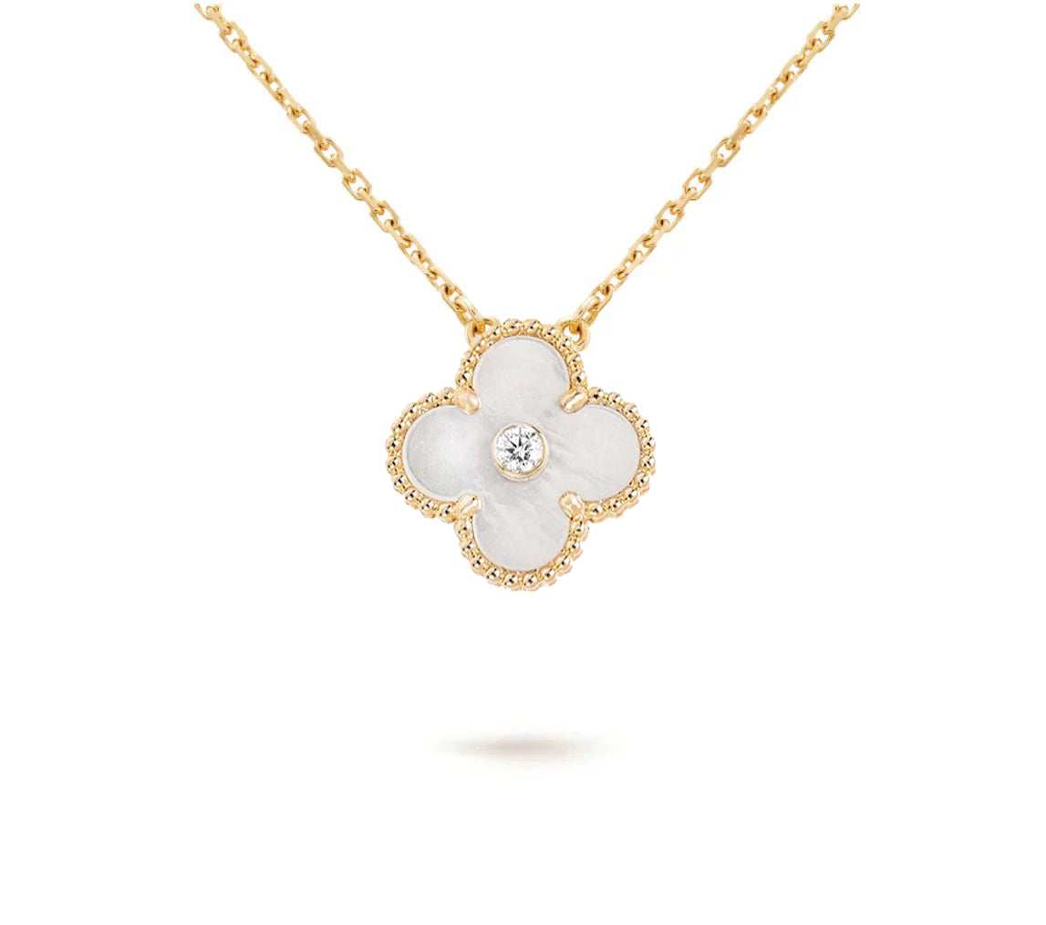 [Lora]CLOVER 15MM CHRISTMAS LIMITED EDITION SINGLE FLOWER NECKLACE