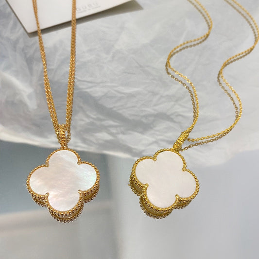 [LORA]CLOVER 25MM MOP LARGE PENDANT NECKLACE