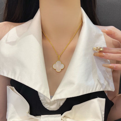 [LORA]CLOVER 25MM MOP LARGE PENDANT NECKLACE