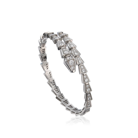 [LORA]SERPENTI BRACELET 6MM SILVER DIAMOND