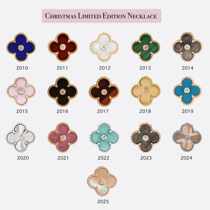 [Lora]CLOVER 15MM CHRISTMAS LIMITED EDITION SINGLE FLOWER NECKLACE