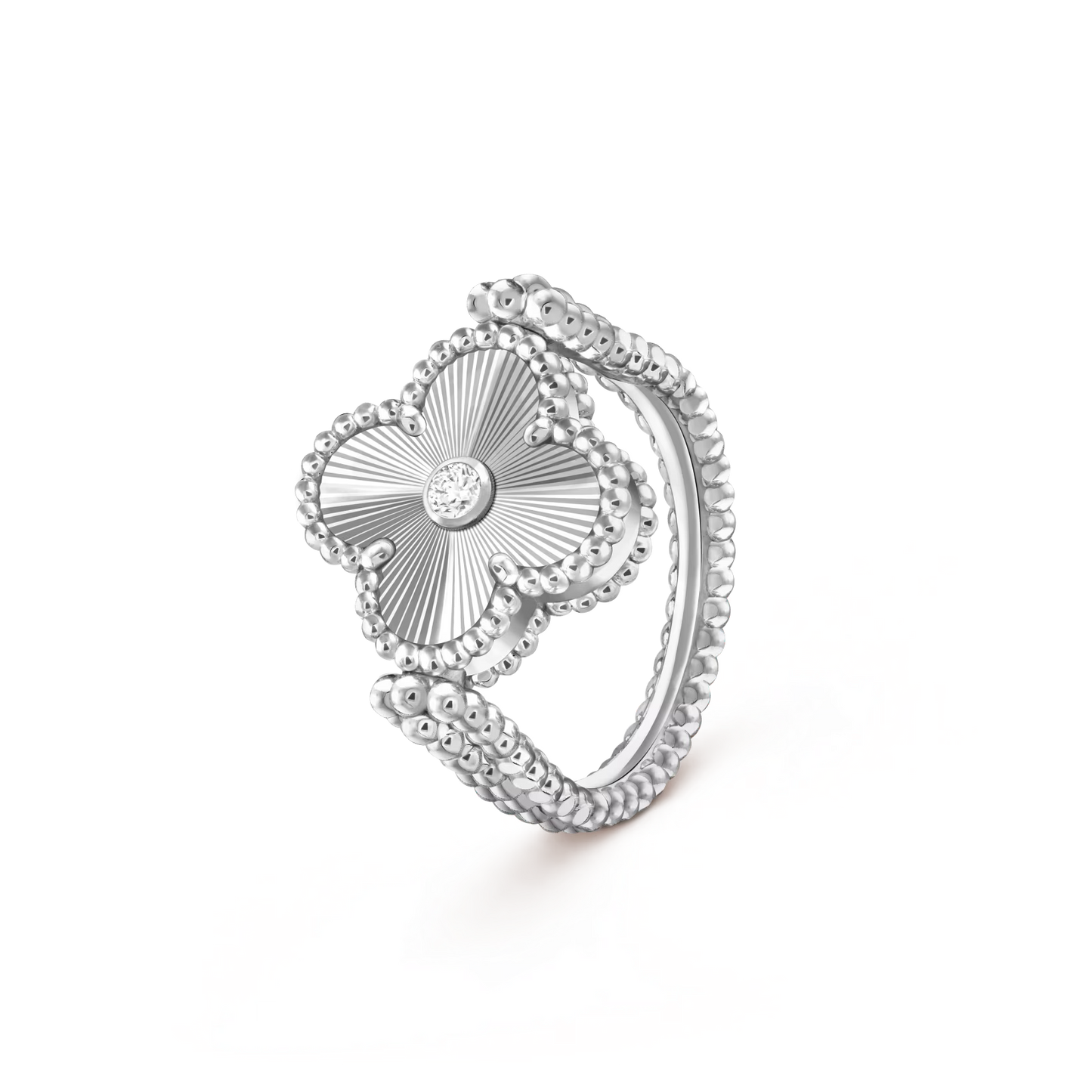 [Lora]CLOVER RIVERSIBLE RING SILVER COLLECTION