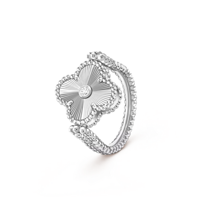 [Lora]CLOVER RIVERSIBLE RING SILVER COLLECTION