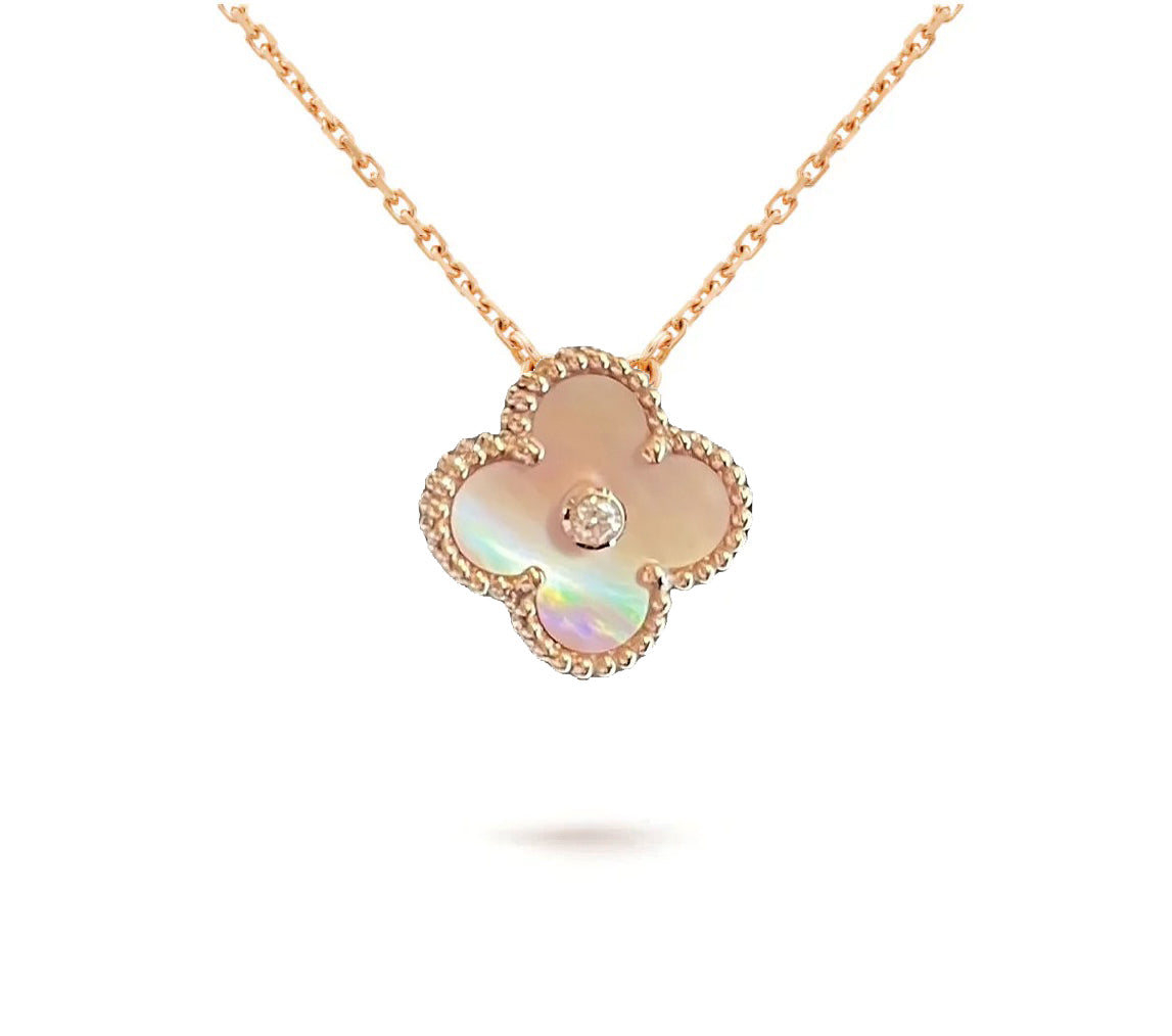 [Lora]CLOVER 15MM CHRISTMAS LIMITED EDITION SINGLE FLOWER NECKLACE