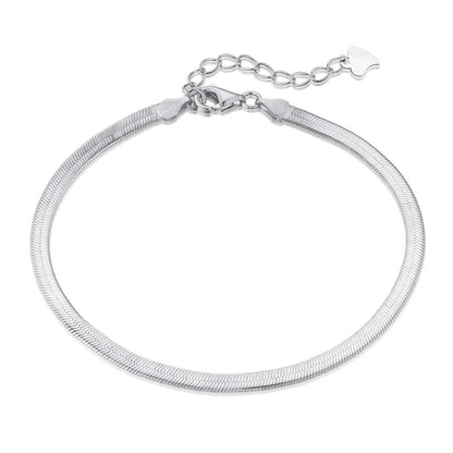 [LORA]Flat Snake Bone Chain Blade Necklace