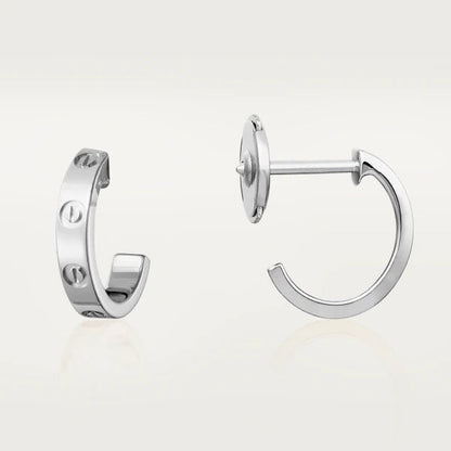 [LORA]LOVE EARRINGS 2.65MM SILVER