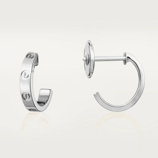 [LORA]LOVE EARRINGS 2.65MM SILVER