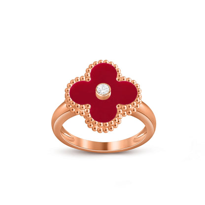[Lora]CLOVER DIAMOND RING ROSE GOLD COLLECTION