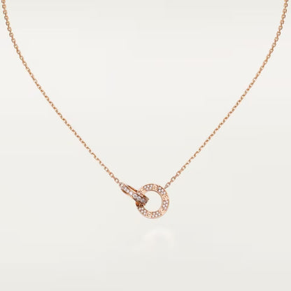 [LORA] LOVE  FULL DIAMOND PENDANT NECKLACE