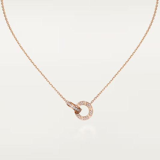 [Lora] LOVE  FULL DIAMOND PENDANT NECKLACE