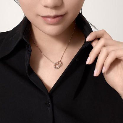 [LORA] LOVE  FULL DIAMOND PENDANT NECKLACE