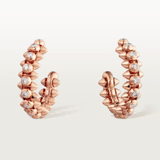 [Lora] CLASH FULL DIAMOND MEDIUM EARRINGS