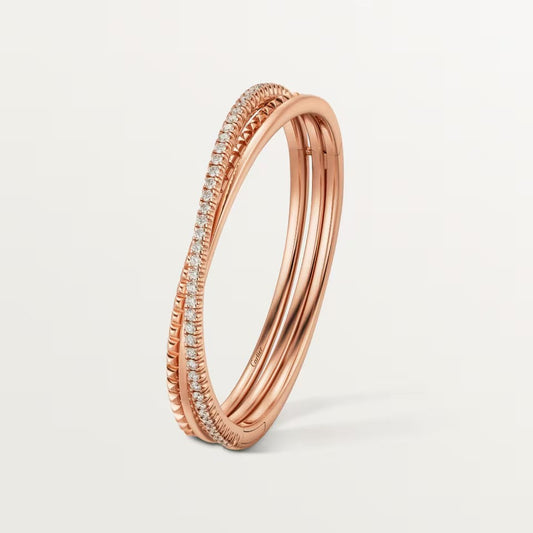 [Lora] ETINCELLE HALF-PAVED DIAMOND BRACELET