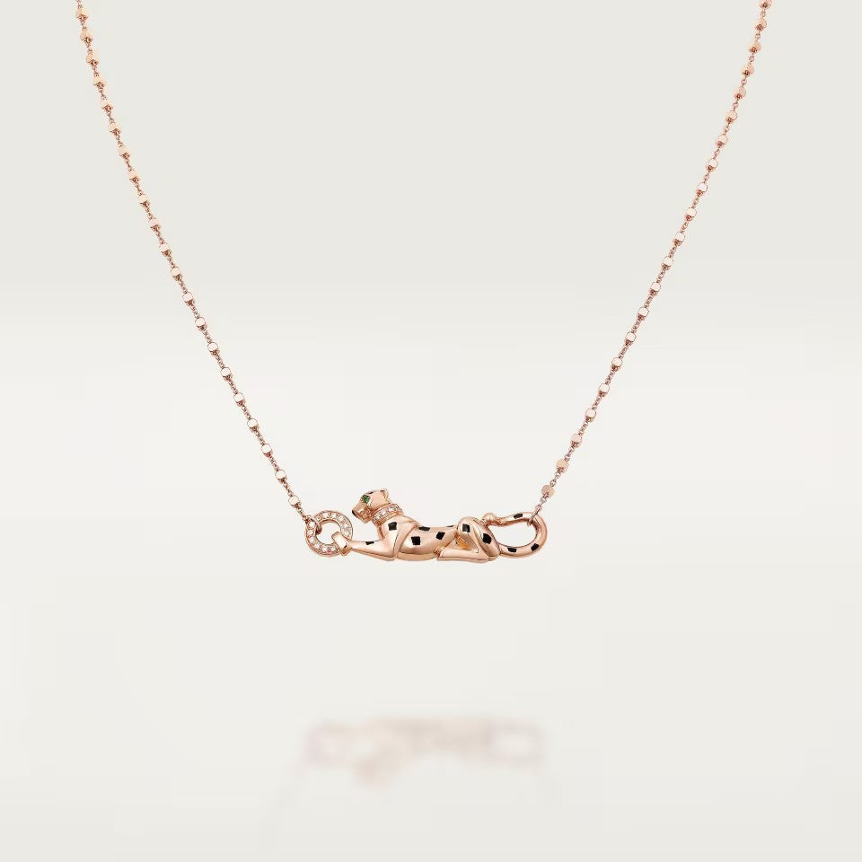 [LORA] PANTHERE FULL DIAMOND NECKLACE