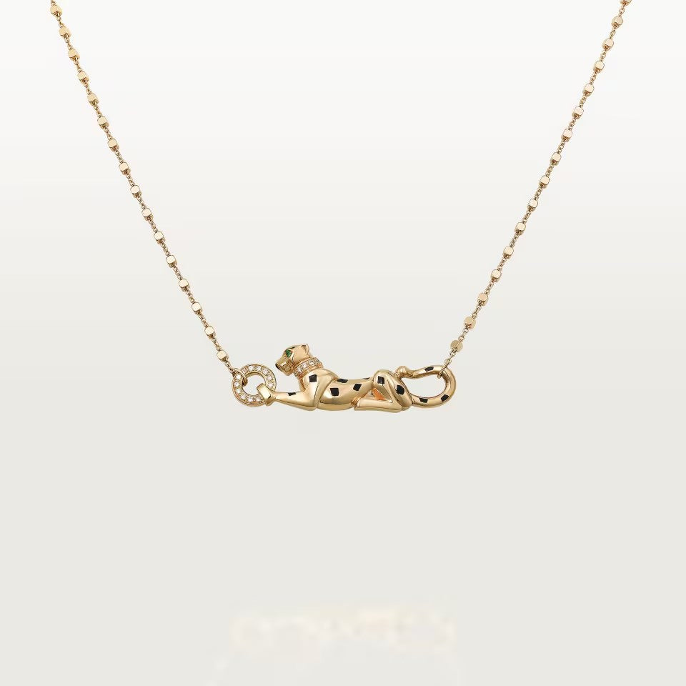 [LORA] PANTHERE FULL DIAMOND NECKLACE