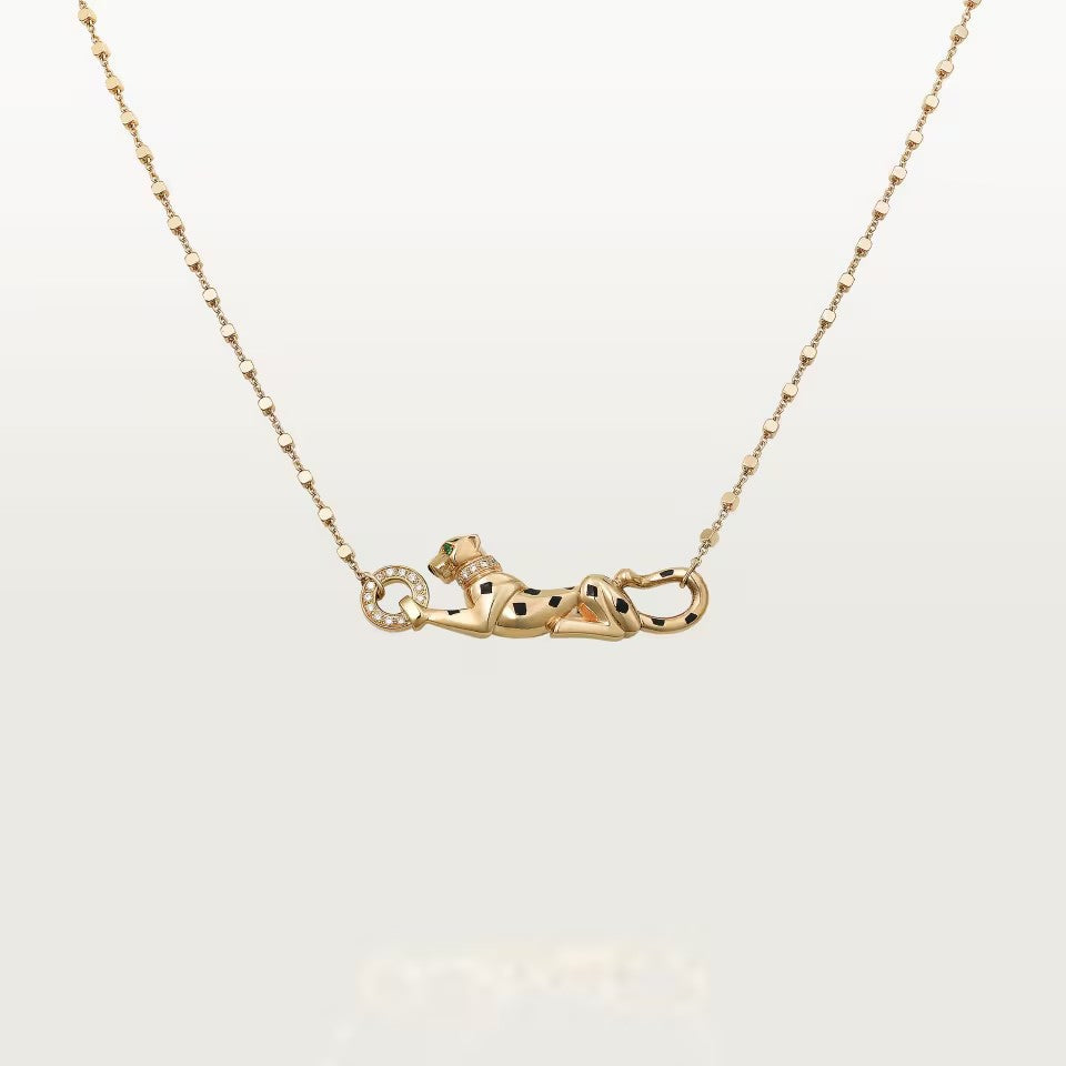 [Lora] PANTHERE FULL DIAMOND NECKLACE