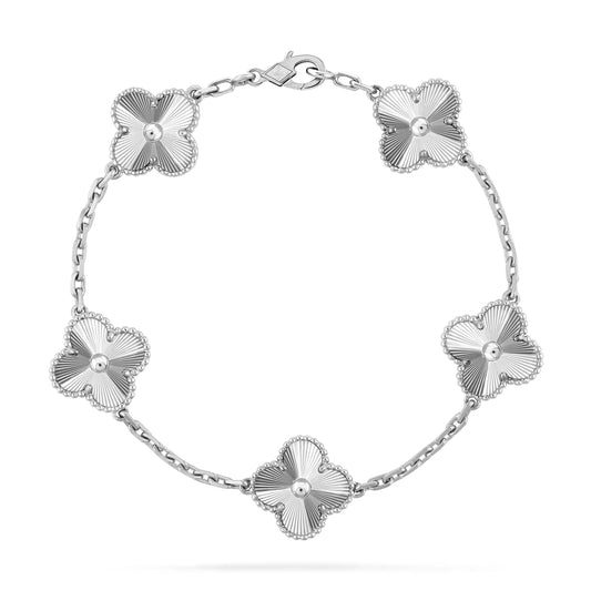 [LORA]CLOVER SILVER 5 MOTIFS BRACELET