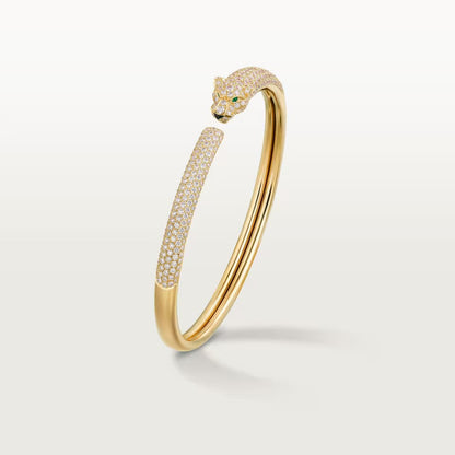 [LORA] PANTHERE FULL DIAMOND OPEN BRACELET