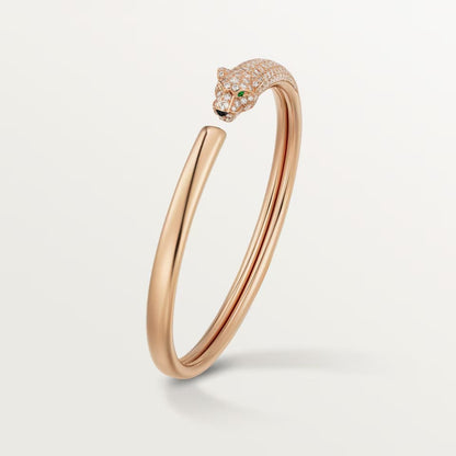 [LORA] PANTHERE HALF DIAMOND OPEN BRACELET