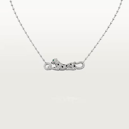 [Lora] PANTHERE PAVED DIAMOND NECKLACE