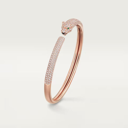 [Lora] PANTHERE FULL DIAMOND OPEN BRACELET