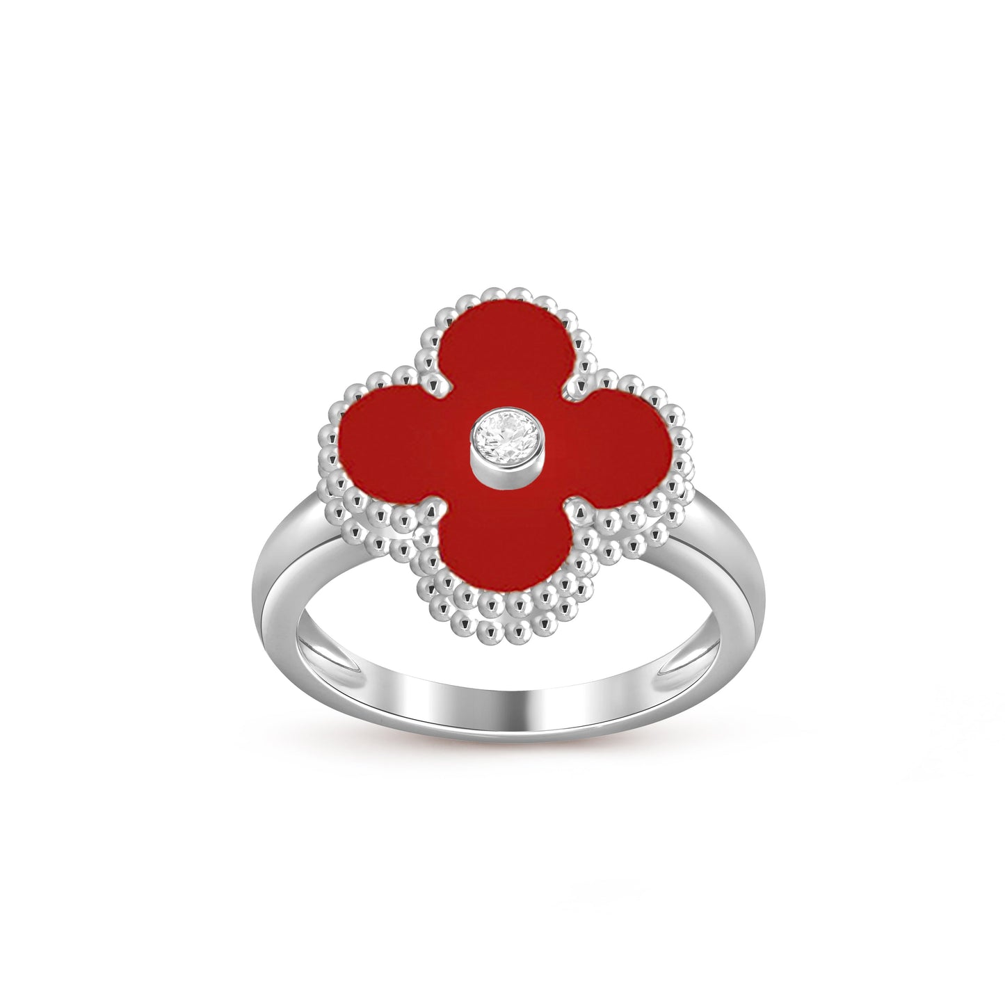 [Lora]CLOVER SILVER DIOMND RING COLLECTION