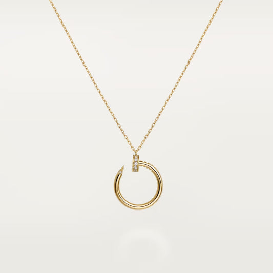 [Lora] JUSTE NECKLACE HALF DIAMOND