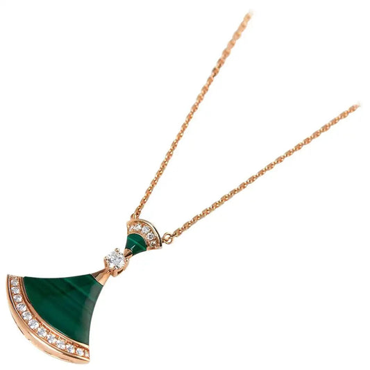 [LORA]DREAM NECKLACE MALACHITE DIAMOND