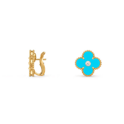 [Lora]CLOVER 15MM MOP DIAMOND EARRINGS COLLECTION