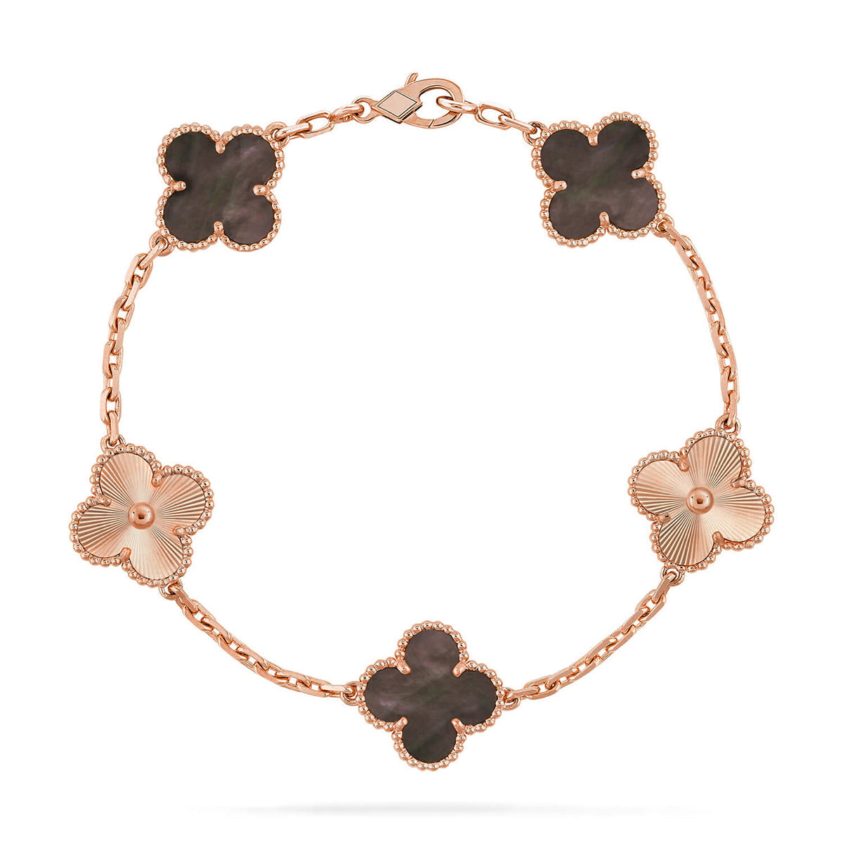 [Lora] CLOVER 5 MOTIF GRAY MOP BRACELET COLLECTION