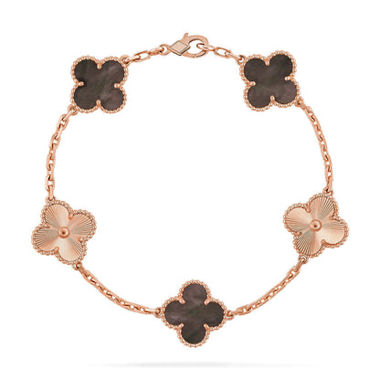 [Lora] CLOVER 5 MOTIF GRAY MOP BRACELET COLLECTION