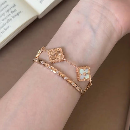 [Lora JEWELRY] OPERA 5 MOTIFS TULLE ENAMEL BRACELET