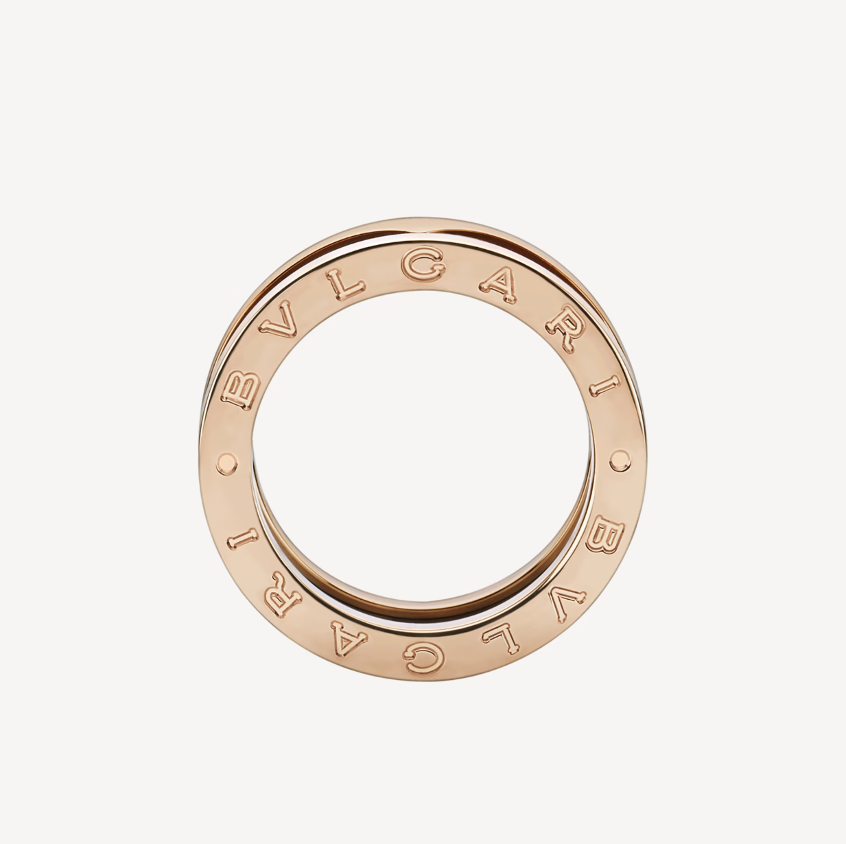 [LORA]ZERO 1 TWO-BAND LOOPS AND BLACK CERAMIC PINK GOLD RING