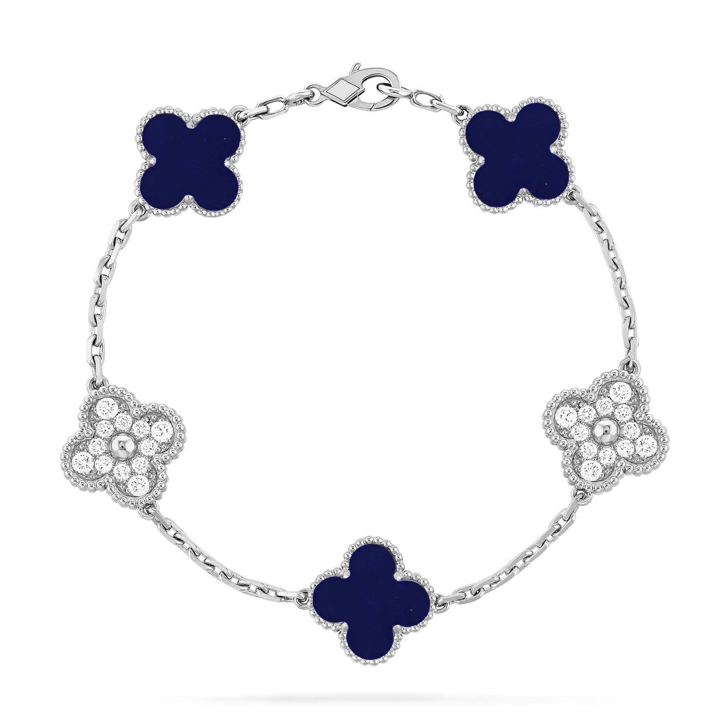 [Lora]CLOVER 5 MOTIF LAPIS LAZULI BRACELET COLLECTION
