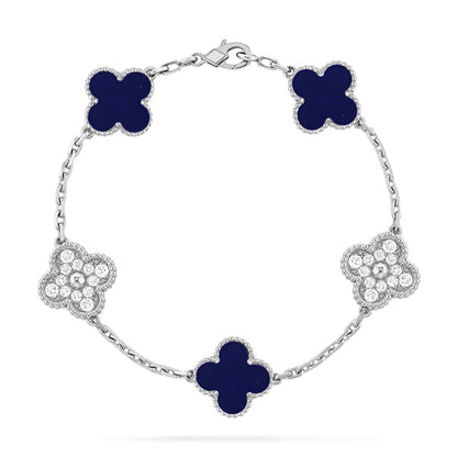[Lora]CLOVER 5 MOTIF LAPIS LAZULI BRACELET COLLECTION