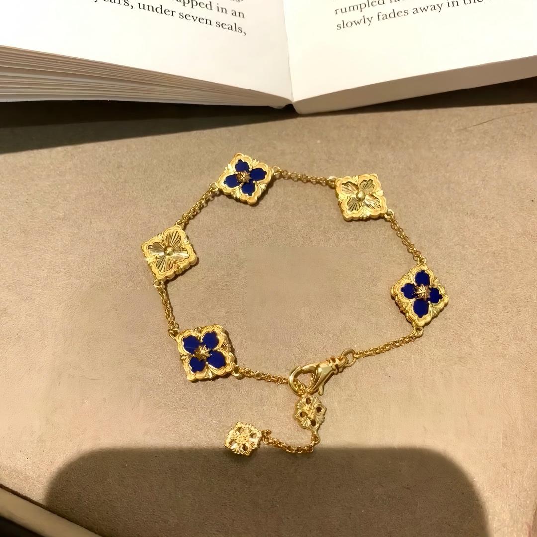 [Lora JEWELRY] OPERA 5 MOTIFS TULLE ENAMEL BRACELET