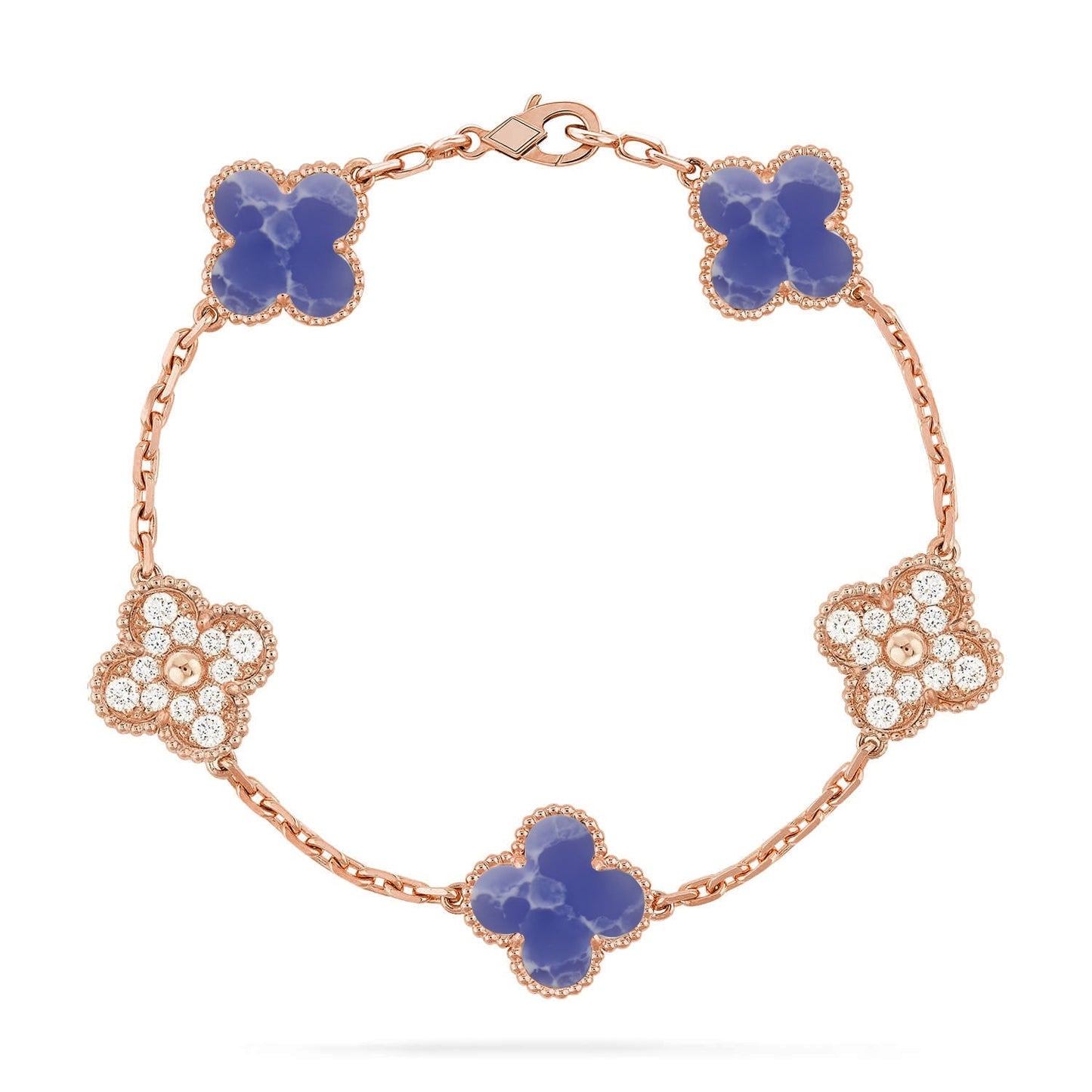 [Lora]CLOVER 5 MOTIF BLUE VEINS BRACELET COLLECTION