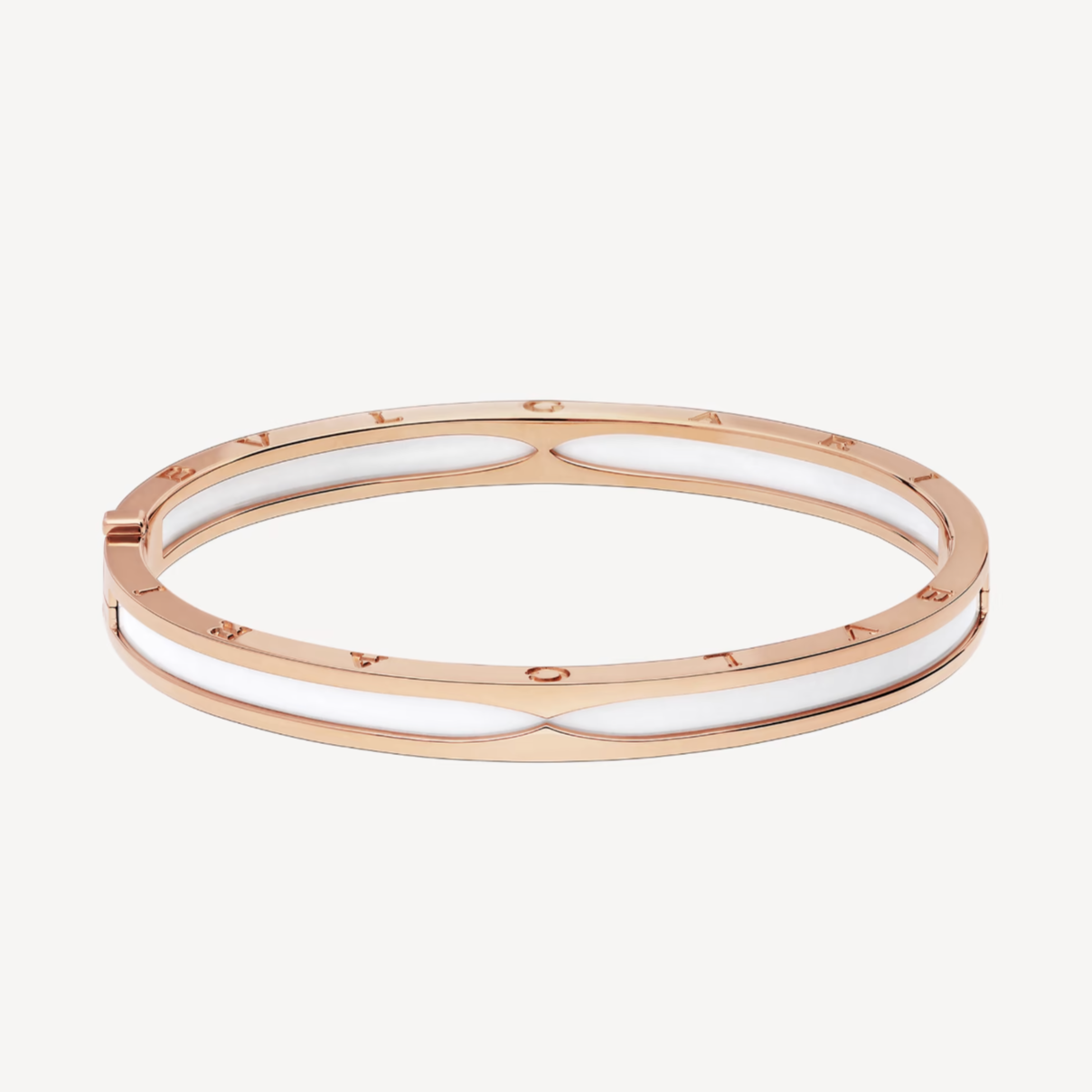[LORA]ZERO 1 PINK GOLD WITH WHITE CERAMIC BRACELET