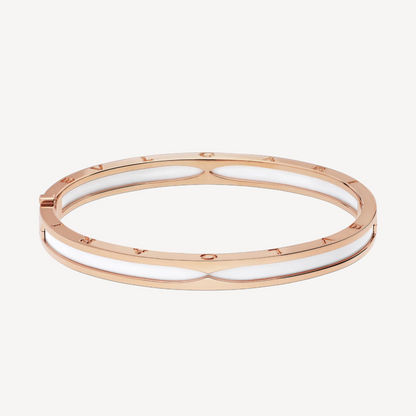 [LORA]ZERO 1 PINK GOLD WITH WHITE CERAMIC BRACELET