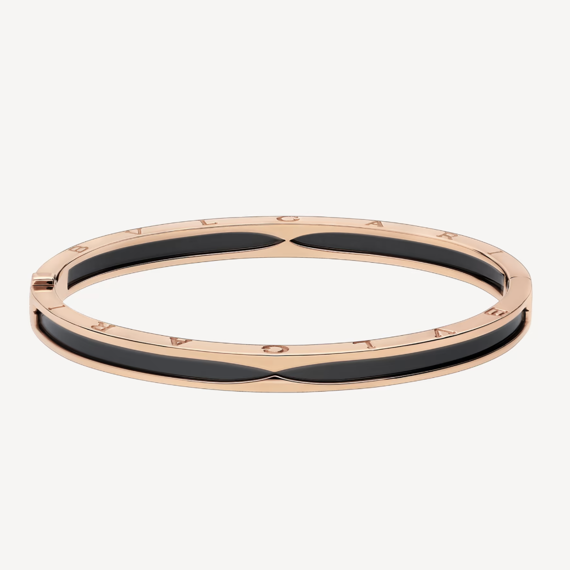 [LORA]ZERO 1 PINK GOLD WITH BLACK CERAMIC BRACELET